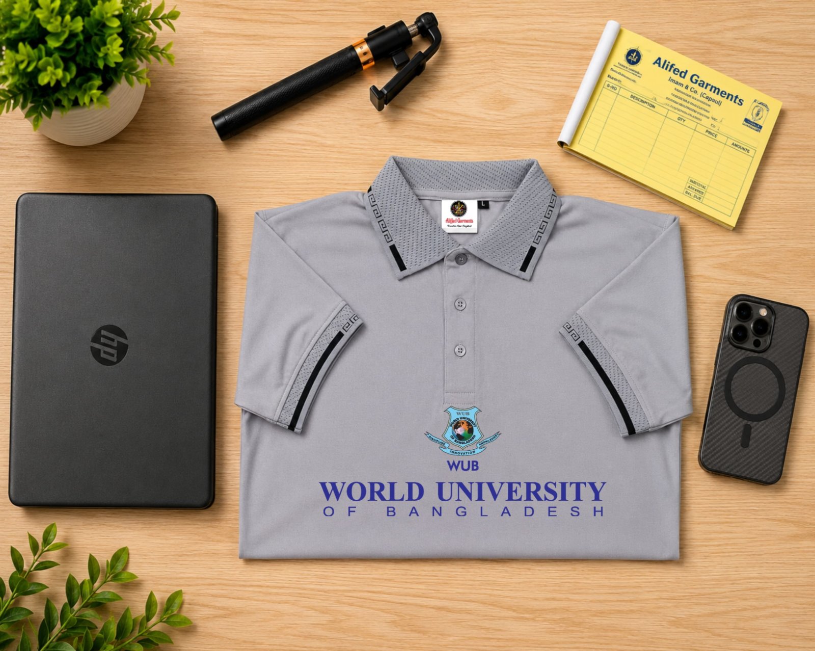 Premium Double PK Polo T-Shirt (190–200 GSM) – আপনার ডিজাইন দিয়ে প্রিন্ট করে নিন